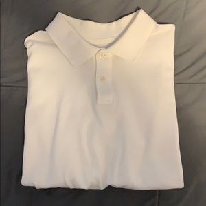GAP Slim Fit White Pique Polo Shirt